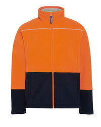 Lumber Jacket in Fluoro Orange & Navy