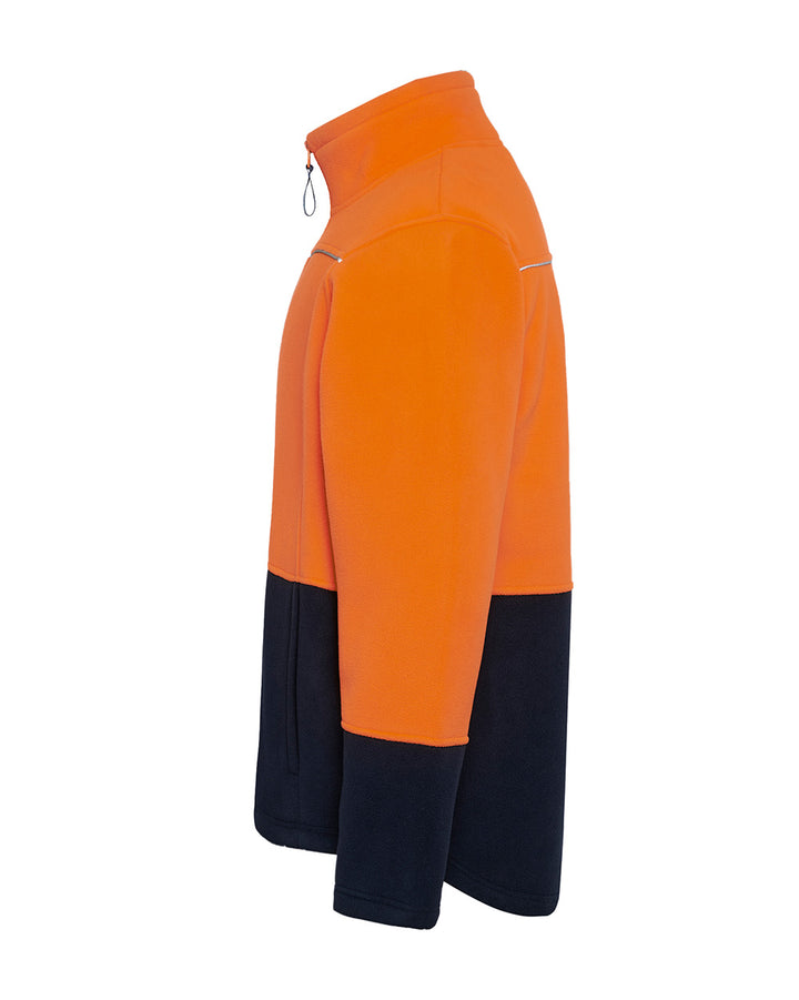 Lumber Jacket in Fluoro Orange & Navy
