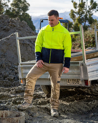 Lumber Jacket in Fluoro Yellow & Navy