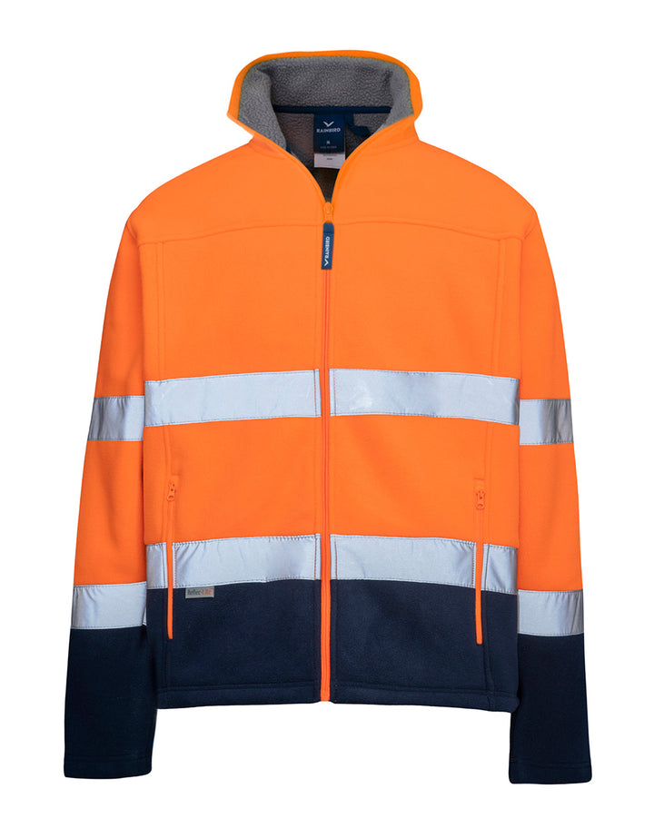 Hi-Vis Lumber Jacket with Tape in Fluoro Orange & Navy
