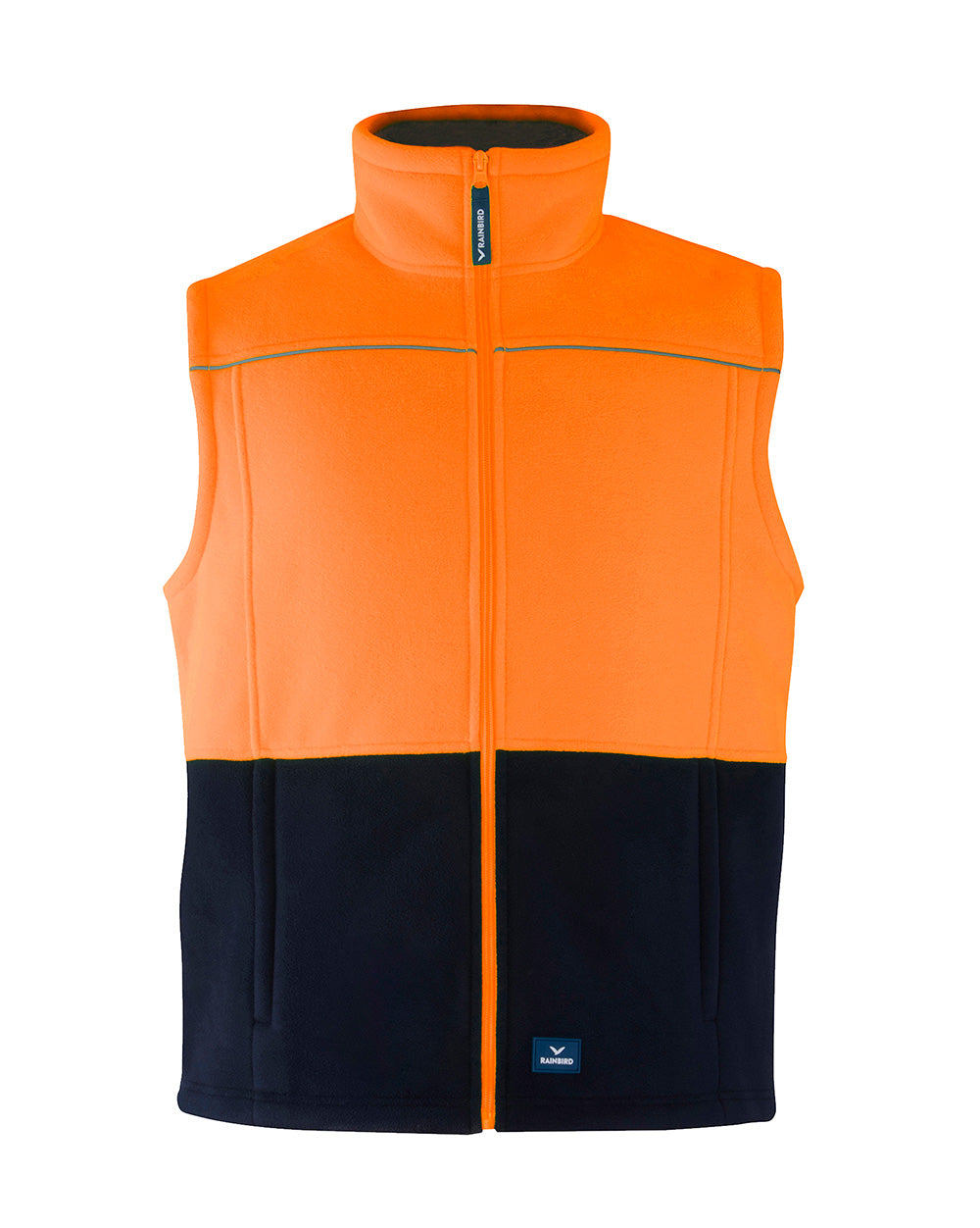 Maguire Vest in Fluoro Orange & Navy
