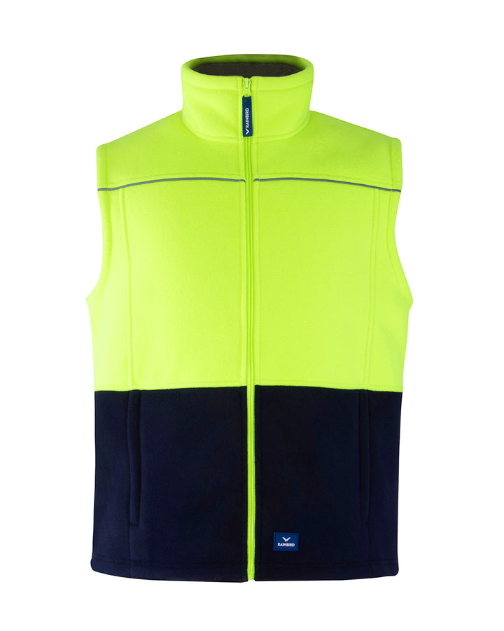 Maguire Vest in Fluoro Yellow & Navy