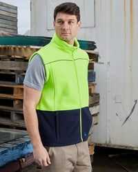 Maguire Vest in Fluoro Yellow & Navy