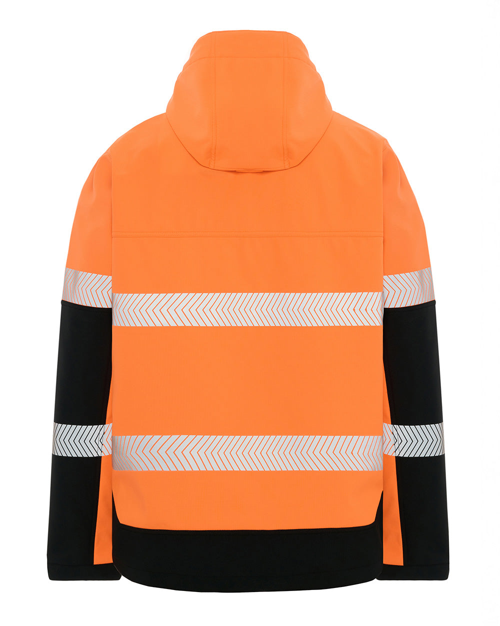 Matthews Hooded Softshell Jacket in Fluoro Orange & Black