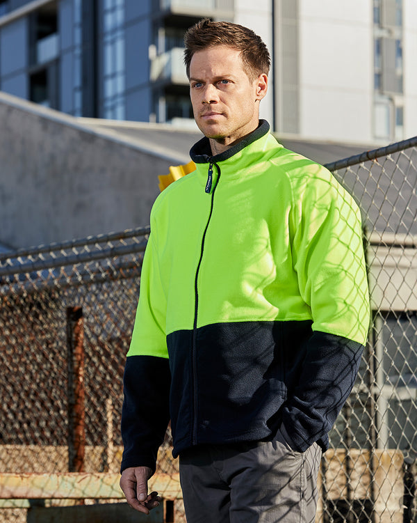 Nangu Jacket in Fluoro Yellow & Navy