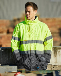 Northern Jacket in Fluoro Yellow & Charcoal