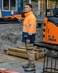 Hi-Vis Northern Jacket in Fluoro Orange & Navy
