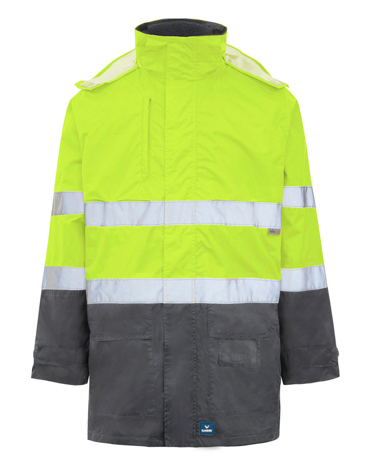 Northern Jacket in Fluoro Yellow & Charcoal