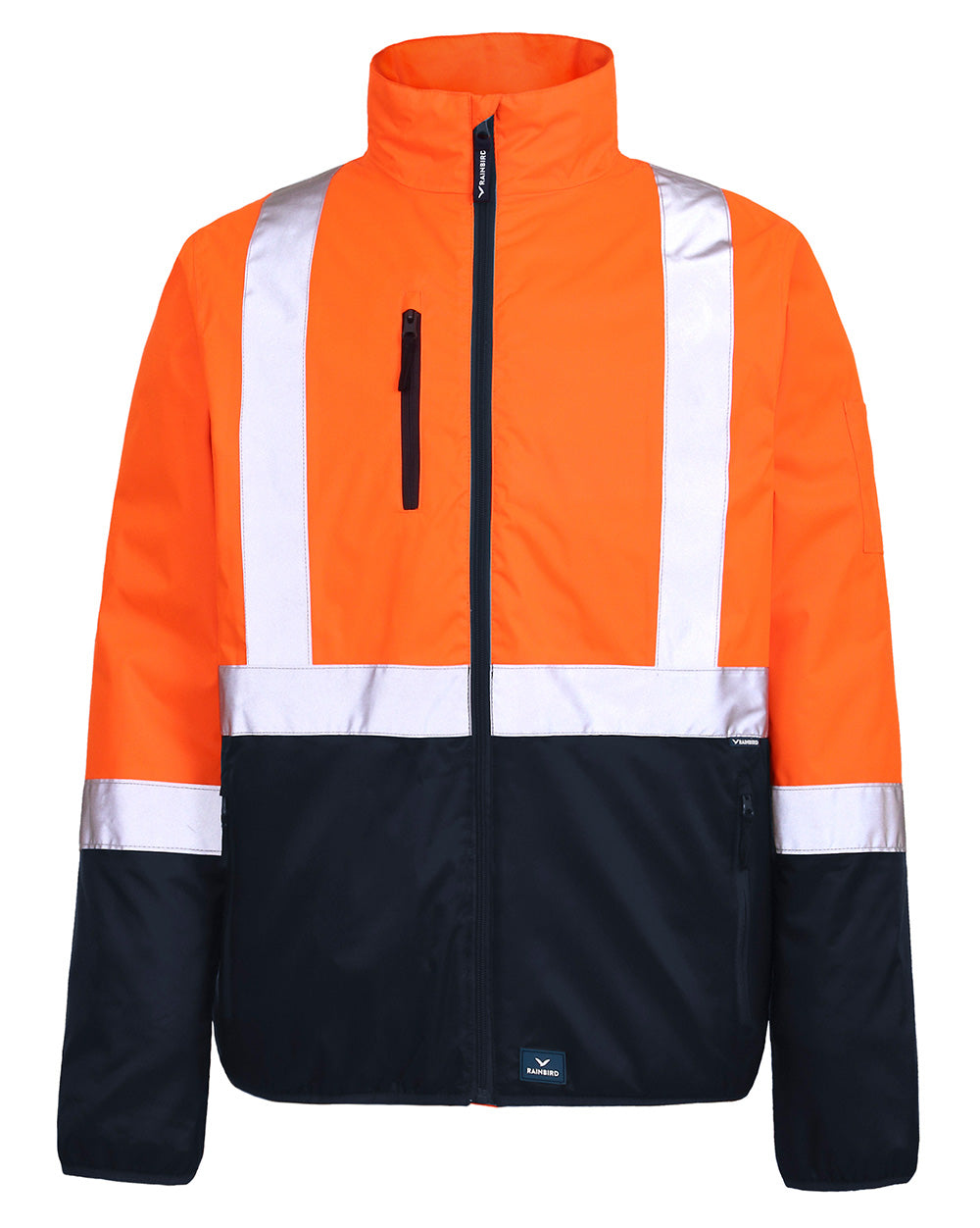 Pilot Jacket with Tape in Fluoro Orange & Navy