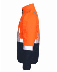 Pilot Jacket with Tape in Fluoro Orange & Navy