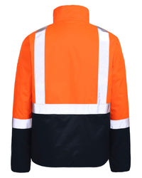 Pilot Jacket with Tape in Fluoro Orange & Navy