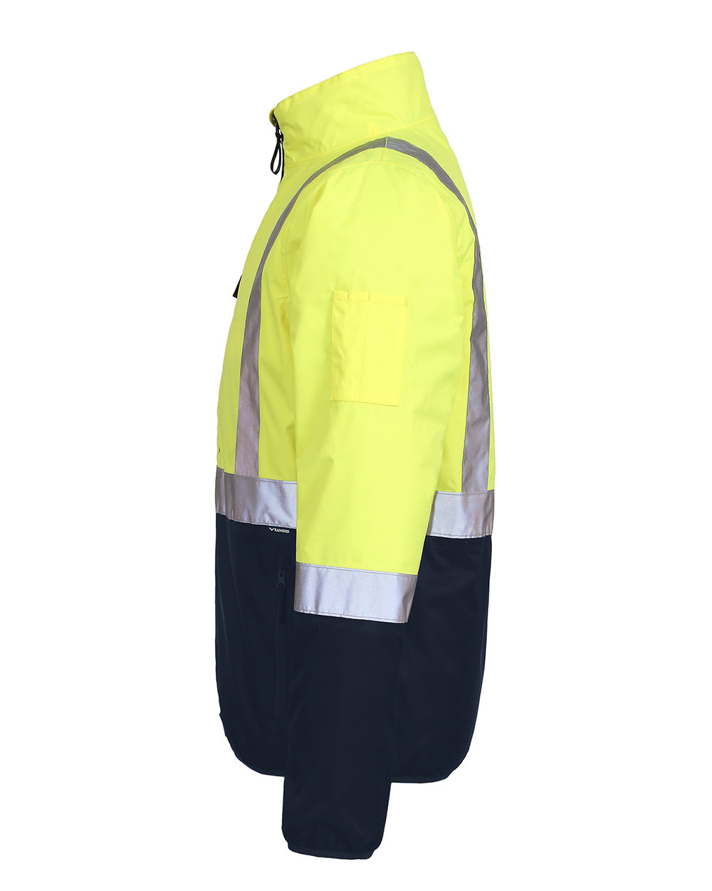 Pilot Jacket with Tape in Fluoro Yellow & Navy