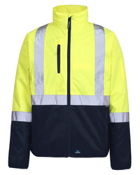 Pilot Jacket with Tape in Fluoro Yellow & Navy