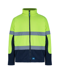 Rafter Fleece Jacket in Fluoro Yellow & Navy