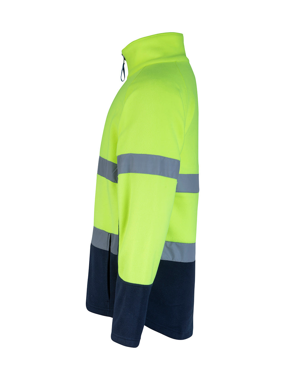 Rafter Fleece Jacket in Fluoro Yellow & Navy