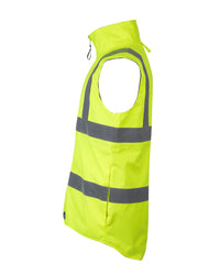 Hi-Vis Reversible Utility Vest in Fluoro Yellow