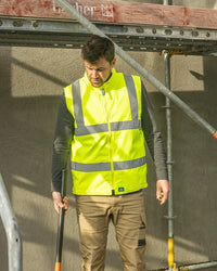 Hi-Vis Reversible Utility Vest in Fluoro Yellow