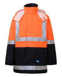 Hi-Vis Sentinel Jacket in Fluoro Orange & Navy