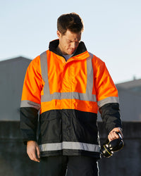 Hi-Vis Sentinel Jacket in Fluoro Orange & Navy