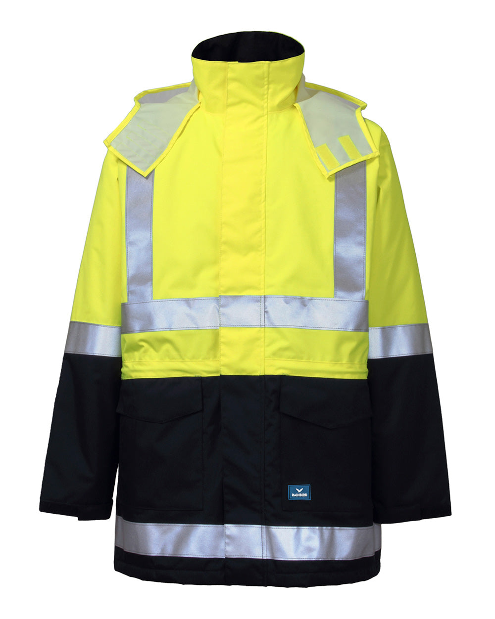 Sentinel Jacket in Fluoro Yellow & Navy