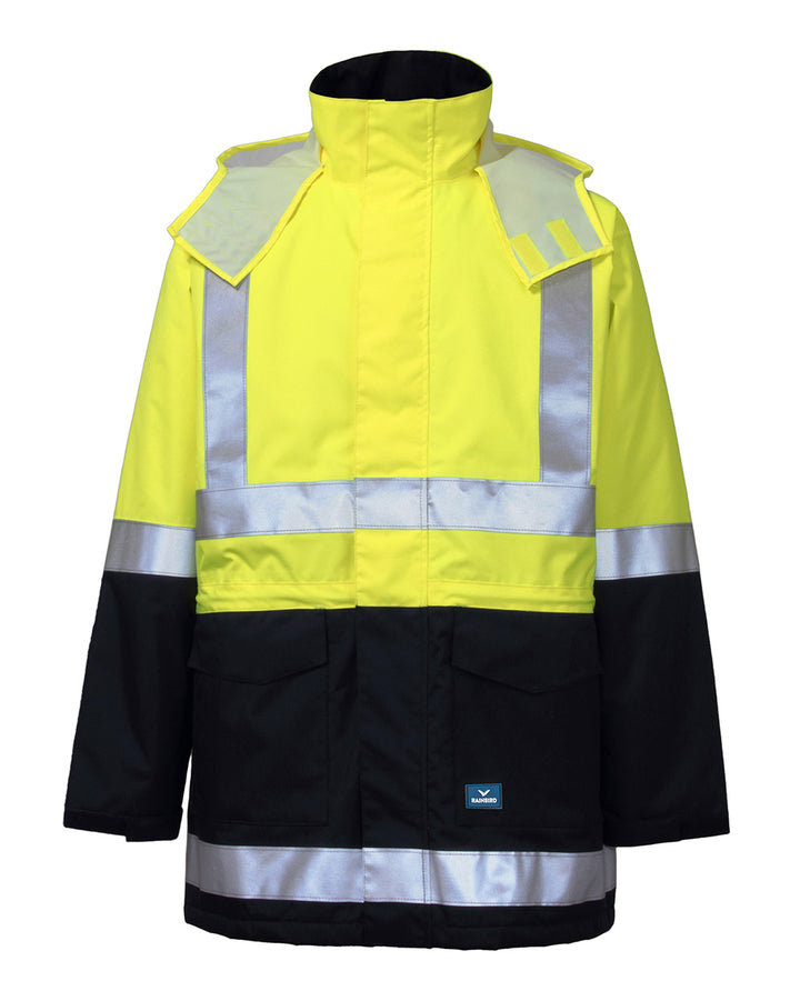 Hi-Vis Sentinel Jacket in Fluoro Yellow & Navy