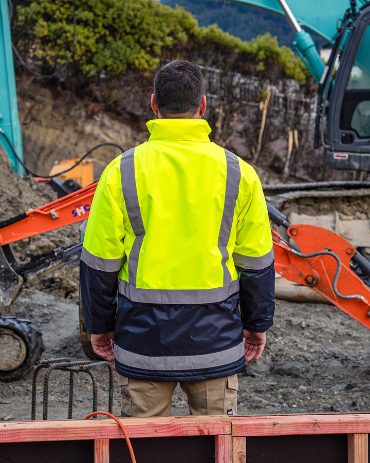 Hi-Vis Sentinel Jacket in Fluoro Yellow & Navy