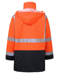 Shelter Jacket in Fluoro Orange & Navy