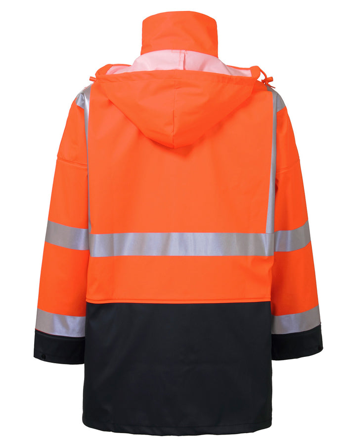 Shelter Jacket in Fluoro Orange & Navy