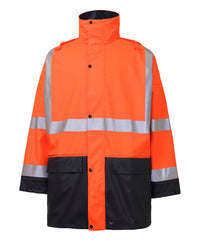 Shelter Jacket in Fluoro Orange & Navy