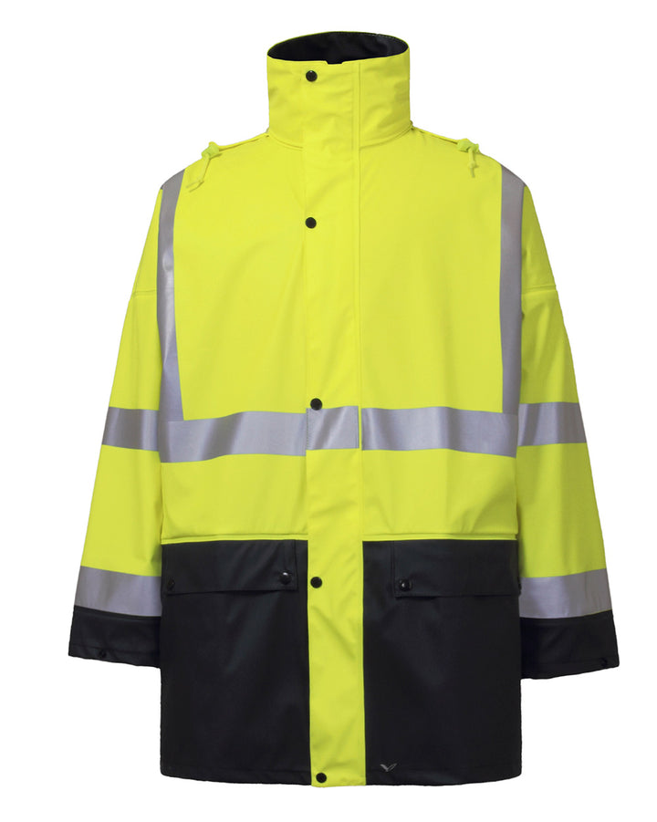 Hi-Vis Shelter Jacket in Fluoro Yellow & Navy