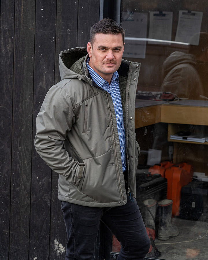 Jones Softshell Coat in Dusty Olive