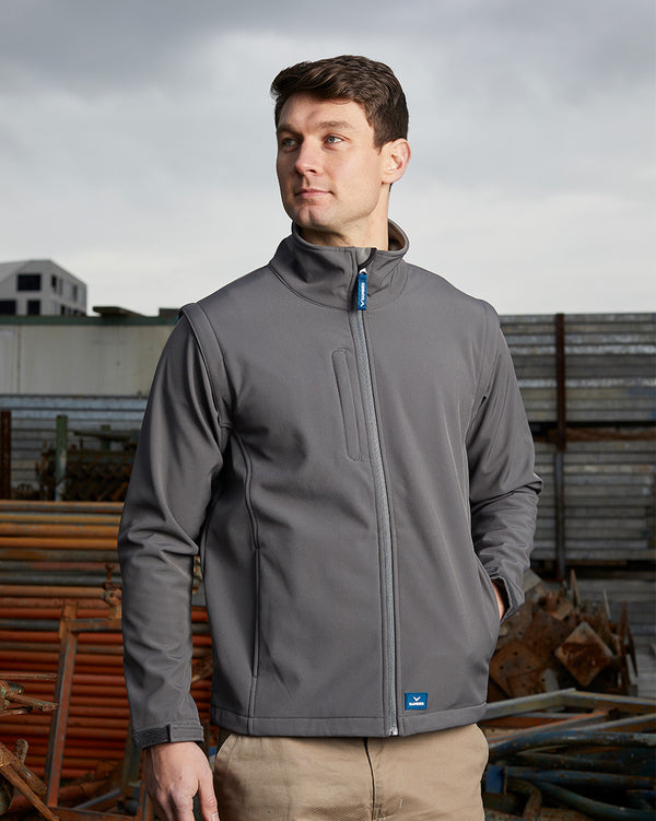Solid Landy Softshell Jacket in Charcoal