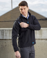 Solid Landy Softshell Jacket in Black