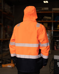 Hi-Vis Southern Parka in Fluoro Orange & Navy
