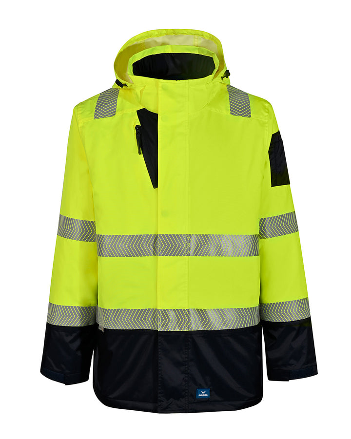 Hi-Vis Southern Parka in Fluoro Yellow & Navy