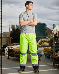 Hi-Vis Utility Pant in Fluoro Yellow & Navy