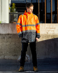 Ultimate Jacket in Fluoro Orange & Navy