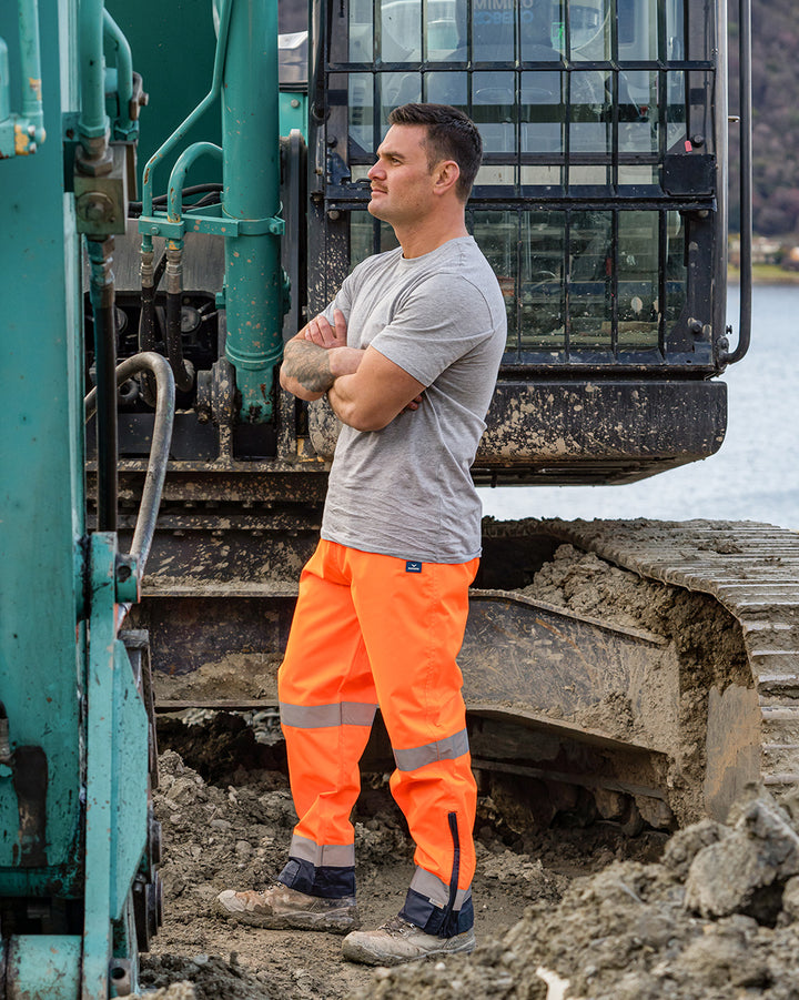 Hi-Vis Utility Pant in Fluoro Orange & Navy