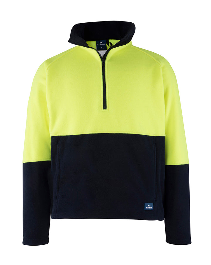 Woruga Pullover in Fluoro Yellow & Navy