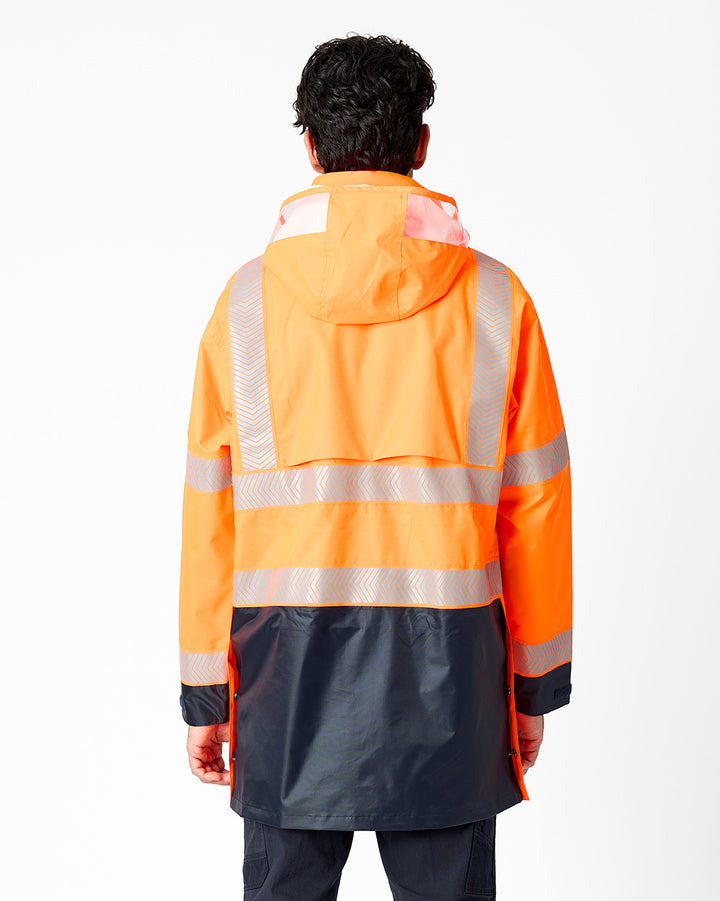 Hi-Vis Barassi Jacket in Fluoro Orange & Navy