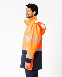 Hi-Vis Barassi Jacket in Fluoro Orange & Navy